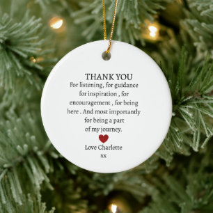 Dankeschön-Andenken Persönliches Dankeschön Keramik Ornament