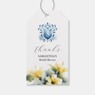 Dankeschön-Anhänger für Brautparty Wasserfarben-Bl Geschenkanhänger