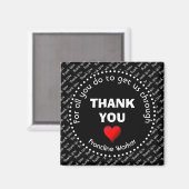 Dankeschön | Anpassbar | Frontline-Mitarbeiter Magnet (Vorderseite/Rückseite)