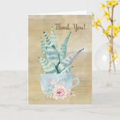 Dankeschön! Aquarellkaktus Karte (Gelbe Blume)