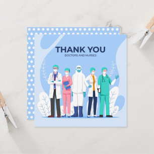 Dankeschön Ärzte und Krankenschwestern Karte