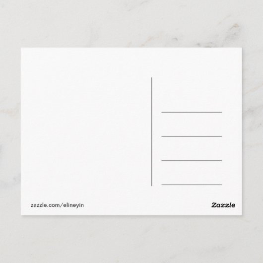 Dankeschön auf Englisch/Französisch/Chinesisch Postkarte (Rückseite)