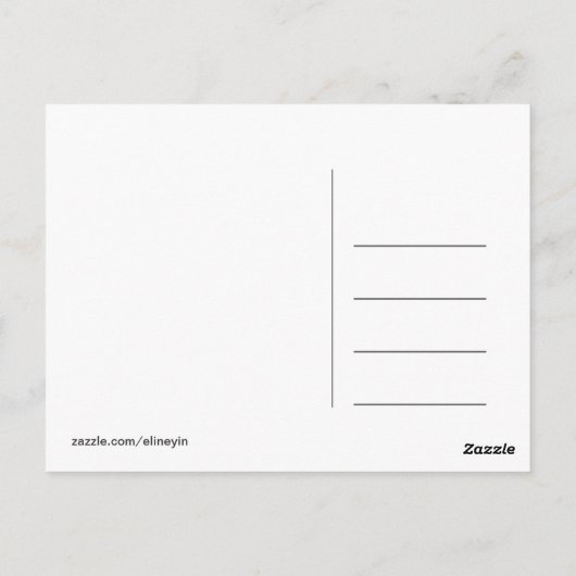 Dankeschön auf Englisch/Französisch/Chinesisch Postkarte (Rückseite)