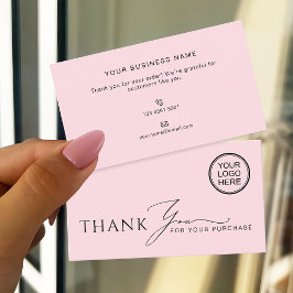 Dankeschön aus dem modernen Boutique-Shop in sanft Visitenkarte
