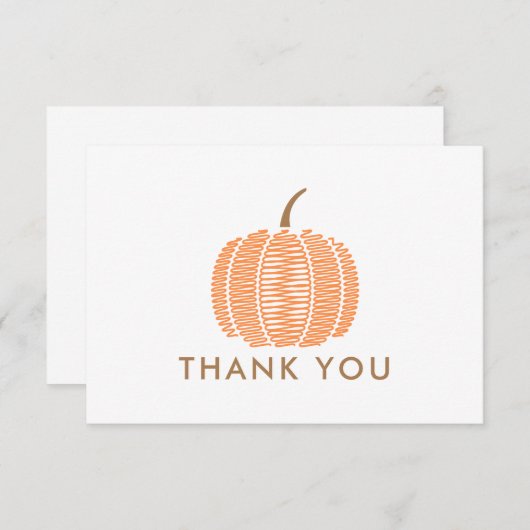 Dankeschön | Autumn Pumpkin Dankeskarte (Vorne/Hinten)