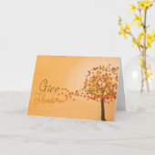 Dankeschön Autumn Treeting Card Karte (Gelbe Blume)