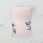 Dankeschön | Baby Pink Wasserfarbenpeonys Dankeskarte (Innenseite)