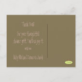 Dankeschön, Babymonogramm, legen Sie Ihre Fotos ei Ankündigungspostkarte (Rückseite)