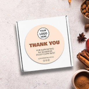 Dankeschön Bäckerei Geschäft  Runder Aufkleber