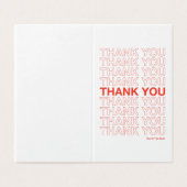 Dankeschön Bag Danke Karte (Außenseite Aufgefaltet)