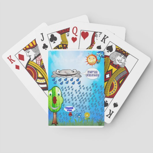 Dankeschön-Blume Spielkarten (Rückseite)