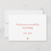 Dankeschön-Blumen Wildblumen - Elegante Blumen Dankeskarte (Rückseite)