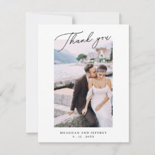 Dankeschön-Botschaft Hochzeitspaar Foto Karte