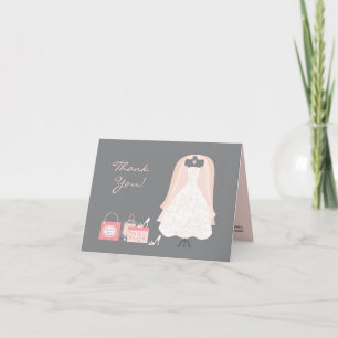 Dankeschön Brautparty-Faltkarte Dankeskarte