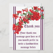 Dankeschön Brief mit Rowan Einladung (Vorderseite)