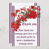 Dankeschön Brief mit Rowan Einladung (Vorne/Hinten)