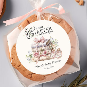 Dankeschön-Buch-Themen-Aufkleber, Klassischer rund Runder Aufkleber