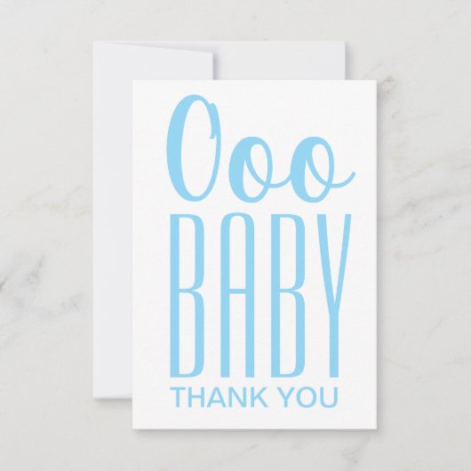 Dankeschön Card: Blue Ooo Baby Danke (Vorderseite)