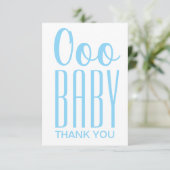 Dankeschön Card: Blue Ooo Baby Danke (Stehend Vorderseite)