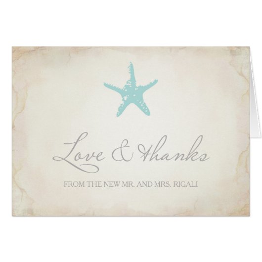 Dankeschön Card, Coastal Starfish (Vorderseite (Horizontal))