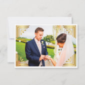 Dankeschön Card, Foto Back, Great Gatsby, Weißgold Dankeskarte (Rückseite)