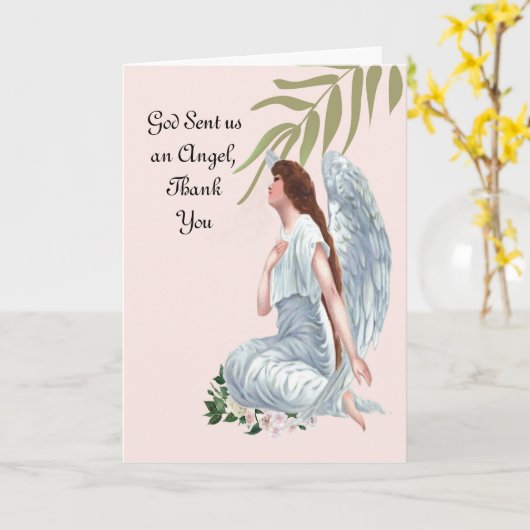 Dankeschön Card für Nurse Semi Religious Karte (Gelbe Blume)