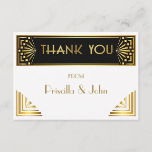 Dankeschön Card, Great Gatsby, elegant, elegant, s Dankeskarte