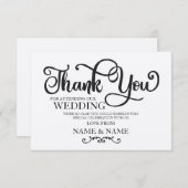 Dankeschön Card Hochzeit rustikale Verlobung Skrip Einladung (Vorne/Hinten)