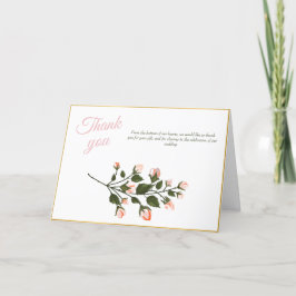 Dankeschön Card Hochzeitrosa florale Danke Karte