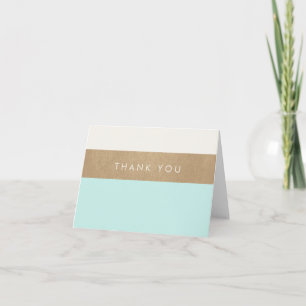 Dankeschön Card - Minze und Gold Dankeskarte