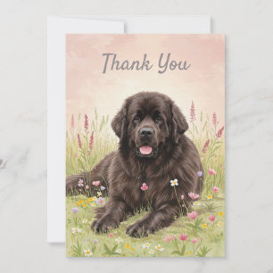 Dankeschön Card mit einem neugründlichen Hund Einladung