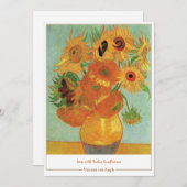 Dankeschön Card mit van Gogh Sunflowers Dankeskarte (Vorne/Hinten)