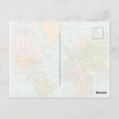 Dankeschön Card - Multicolor World Map Postkarte (Rückseite)
