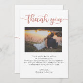 Dankeschön Card, Script danke Karte, Foto (Vorne/Hinten)