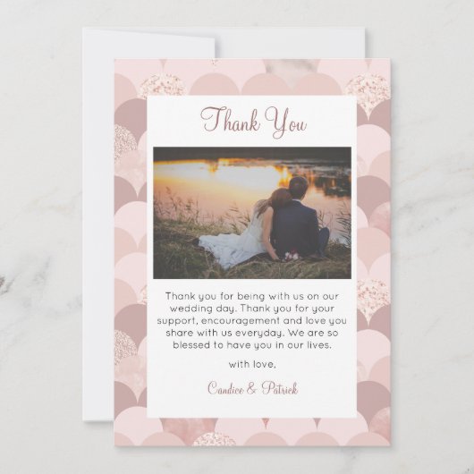 Dankeschön Card, Script danke Karte, Foto (Vorderseite)