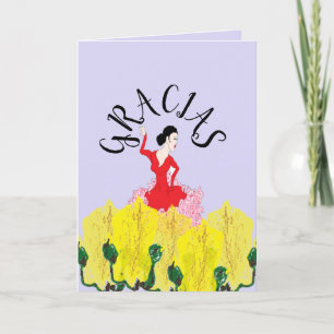 Dankeschön Card : Spanische Dancer Gorse Blume Dankeskarte