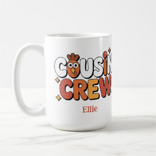 Dankeschön-Cousin-Crew-Typografie Kaffeetasse