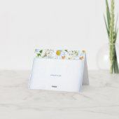 Dankeschön! Daisy Floral Greenery Blätter Vielen D Dankeskarte (Rückseite)