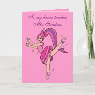 Dankeschön Dance Teacher Card: Anpassbar Dankeskarte