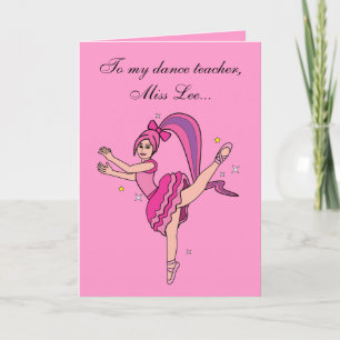 Dankeschön Dance Teacher Card: Anpassbar Dankeskarte