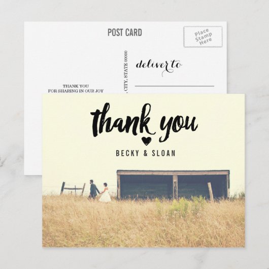 Dankeschön | DANKE, DASS SIE DIE KARTE POST (Vorne/Hinten)