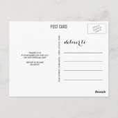 Dankeschön | DANKE, DASS SIE DIE KARTE POST (Rückseite)