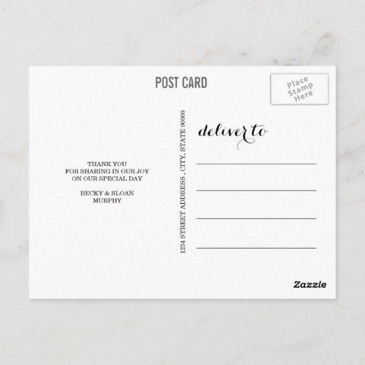 Dankeschön | DANKE, DASS SIE DIE KARTE POST (Rückseite)