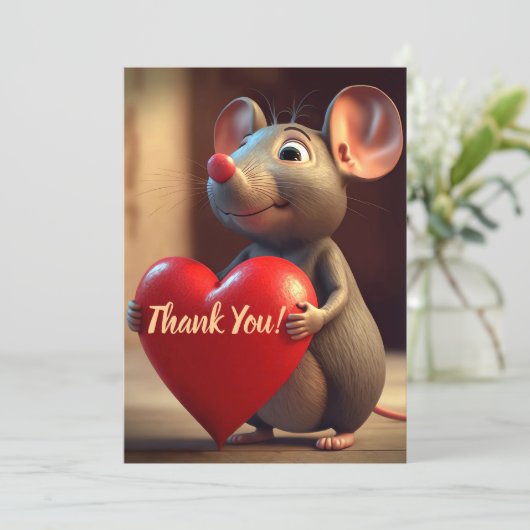 Dankeschön! Dankeskarte (Stehend Vorderseite)