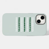 Dankeschön, Danksagung, Grün Case-Mate iPhone Hülle (Rückseite (Horizontal))