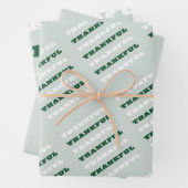 Dankeschön, Danksagung, Grün Geschenkpapier Set (Beispiel)