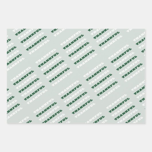 Dankeschön, Danksagung, Grün Geschenkpapier Set (Vorderseite)
