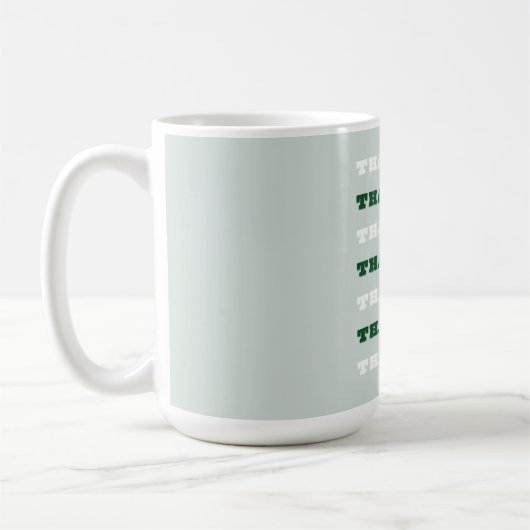 Dankeschön, Danksagung, Grün Kaffeetasse (Links)
