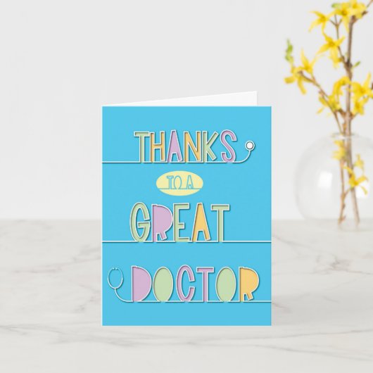 Dankeschön des Arztes Karte (Gelbe Blume)