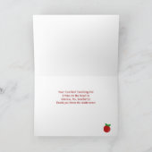 Dankeschön des Lehrers | Niedliche Bustiere Karte (Innenseite)